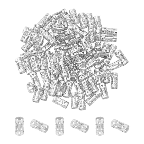 UNICRAFTALE 200 Stk Röhrenperlen 8mm Edelstahl Röhrenperlen 4 mm Durchmesser Abstandsperlen 3mm Loch Europäische Perlen Säulenperlen Metall Abstandsperlen Für DIY Armband Schmuckherstellung von UNICRAFTALE