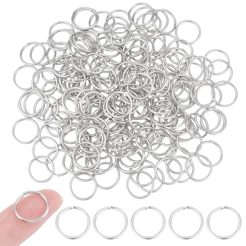 UNICRAFTALE 200 Stück 14 mm 304 offene Biegeringe Aus Edelstahl O Ring Aus Metall Kettenhemd Verbindungsringe Großes Loch Rundringverbinder Für Heimwerker Halsketten Armbänder Schlüsselanhänger UNICRAFTALE 200 Stück 14 mm 304 offene Biegeringe Aus Edelstahl O Ring Aus Metall Kettenhemd Verbindungsringe Großes Loch Rundringverbinder Für Heimwerker Halsketten Armbänder Schlüsselanhänger von UNICRAFTALE