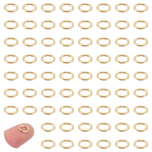 UNICRAFTALE 200 Stück 18 Karat Vergoldete offene Biegeringe Edelstahl 5mm Lang Ovale Biegeringe Goldene Ringe Metallverbinderringe Für DIY Ohrringe Armbänder Anhänger Schmuckzubehör UNICRAFTALE 200 Stück 18 Karat Vergoldete offene Biegeringe Edelstahl 5mm Lang Ovale Biegeringe Goldene Ringe Metallverbinderringe Für DIY Ohrringe Armbänder Anhänger Schmuckzubehör von UNICRAFTALE