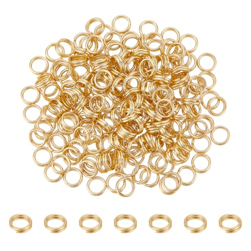 UNICRAFTALE 200 Stück 18K Vergoldete Doppelschlaufen Biegeringe 4mm Spaltringe Metall O Ring Goldener Verbindungsring Für DIY Schmuckherstellung Und Schlüsselanhänger Zubehör Herstellung Armbändern UNICRAFTALE 200 Stück 18K Vergoldete Doppelschlaufen Biegeringe 4mm Spaltringe Metall O Ring Goldener Verbindungsring Für DIY Schmuckherstellung Und Schlüsselanhänger Zubehör Herstellung Armbändern von UNICRAFTALE