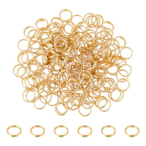 UNICRAFTALE 200 Stück 18K Vergoldete Doppelschlaufen Biegeringe 6mm Metall O Ring Goldener Verbindungsring Spaltringe Für DIY Schmuckherstellung Und Schlüsselanhänger Zubehör Herstellung von Ohrringen UNICRAFTALE 200 Stück 18K Vergoldete Doppelschlaufen Biegeringe 6mm Metall O Ring Goldener Verbindungsring Spaltringe Für DIY Schmuckherstellung Und Schlüsselanhänger Zubehör Herstellung von Ohrringen von UNICRAFTALE