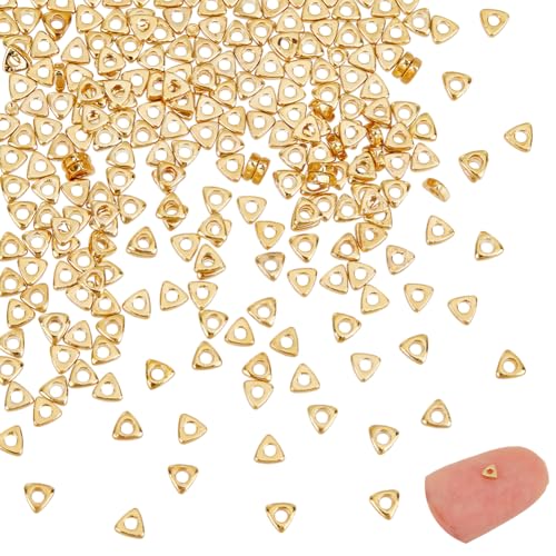 UNICRAFTALE 200 Stück 3mm 18K Vergoldete Flachdreieck Heishi Perlen Lose Glatte Perlen Abstandshalter Metallperlen Für Die Herstellung von Armbändern Halsketten Und Schmuck UNICRAFTALE 200 Stück 3mm 18K Vergoldete Flachdreieck Heishi Perlen Lose Glatte Perlen Abstandshalter Metallperlen Für Die Herstellung von Armbändern Halsketten Und Schmuck von UNICRAFTALE