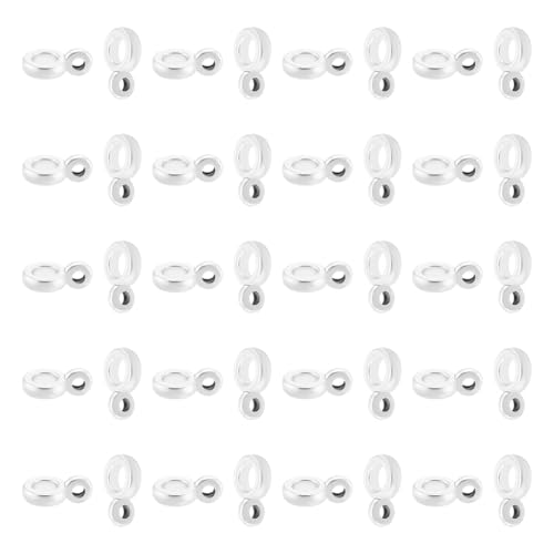 UNICRAFTALE 200 Stück Bügelperlen 3mm Schmuckbügel Tibetischer Stil Röhrenperlen Metallbügelperlen Legierungsbügel Baumelnde Glieder Für Europäische Armbänder Schmuckherstellungszubehör Loch 2mm von UNICRAFTALE