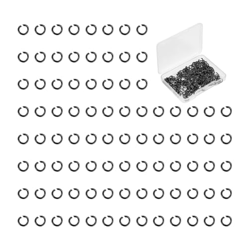 UNICRAFTALE 200 Stück Edelstahl offene Biegeringe 6mm Runde Ringe Schwarze Biegeringe Für Die Schmuckherstellung DIY Handwerk Ohrringe Armbänder Anhänger Halsbänder Schmuckherstellung Fundstücke UNICRAFTALE 200 Stück Edelstahl offene Biegeringe 6mm Runde Ringe Schwarze Biegeringe Für Die Schmuckherstellung DIY Handwerk Ohrringe Armbänder Anhänger Halsbänder Schmuckherstellung Fundstücke von UNICRAFTALE