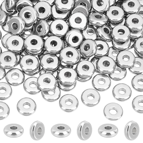 UNICRAFTALE 200 Stück Flache Runde Abstandsperlen Armbandperlen Edelstahl 6mm Glatte Metallperlen Lose Abstandsperlen Kleine Perlen Zum Selbermachen von Armbändern Schmuckbasteln 2mm Loch UNICRAFTALE 200 Stück Flache Runde Abstandsperlen Armbandperlen Edelstahl 6mm Glatte Metallperlen Lose Abstandsperlen Kleine Perlen Zum Selbermachen von Armbändern Schmuckbasteln 2mm Loch von UNICRAFTALE