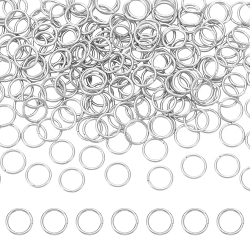 UNICRAFTALE 200 Stück Offene Biegeringe Edelstahl 12mm Runde Biegeringe Schlüsselanhängerringe Metallverbinderringe Für Die Schmuckherstellung Und Zubehör Für Ohrringe Armbänder Halsketten von UNICRAFTALE