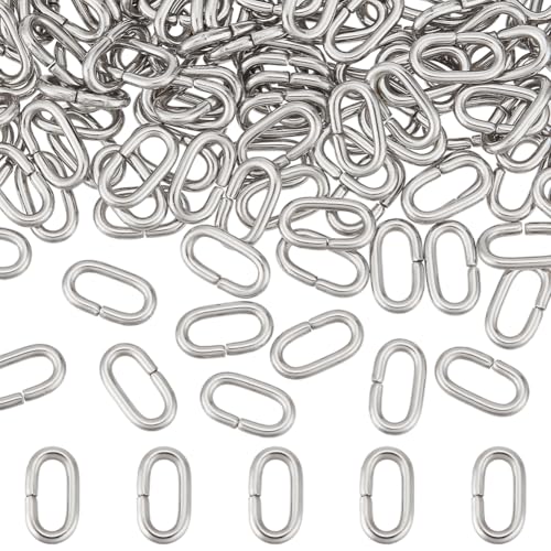 UNICRAFTALE 200 Stück Ovaler Biegeringe 11x6mm Offene Biegering Edelstahl Jump rings Metall Biegering Ringverbinder Verbindungsringe Schmuck Schlüsselanhänger Zur Schmuckherstellung Zubehör von UNICRAFTALE