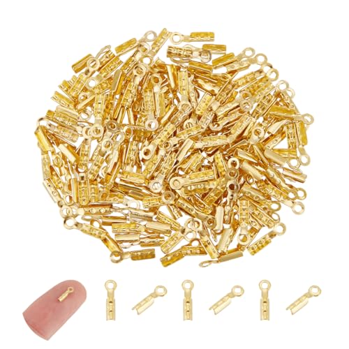 UNICRAFTALE 200 Stück Umschlagenden Kordelendkappen Umschlag Crimpenden Metall Crimpenden Goldene Umschlagkordelenden Terminatoren Klemmverschluss Endspitzen Für Armbänder Lederschmuckherstellung UNICRAFTALE 200 Stück Umschlagenden Kordelendkappen Umschlag Crimpenden Metall Crimpenden Goldene Umschlagkordelenden Terminatoren Klemmverschluss Endspitzen Für Armbänder Lederschmuckherstellung von UNICRAFTALE