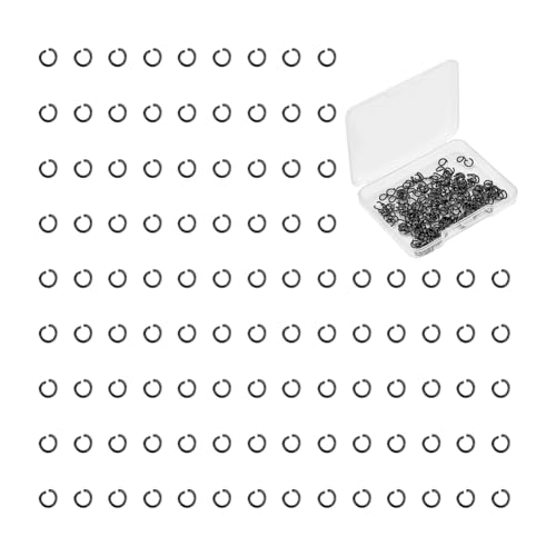 UNICRAFTALE 200 Stück offene Biegeringe 5mm Edelstahl Runde Ringe Schwarze Biegeringe Für Die Schmuckherstellung Handwerk Ohrringe Armbänder Anhänger Halsbänder Schmuckherstellung Schlüsselanhänger UNICRAFTALE 200 Stück offene Biegeringe 5mm Edelstahl Runde Ringe Schwarze Biegeringe Für Die Schmuckherstellung Handwerk Ohrringe Armbänder Anhänger Halsbänder Schmuckherstellung Schlüsselanhänger von UNICRAFTALE