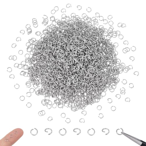 UNICRAFTALE 2000 Stück Offene Biegeringe 4mm Edelstahl Mini Biegeringe Runde Ringe Metallverbinderringe Für Die Schmuckherstellung Und Zubehör Für Ohrringe Armbänder Halsketten Und Anhänger UNICRAFTALE 2000 Stück Offene Biegeringe 4mm Edelstahl Mini Biegeringe Runde Ringe Metallverbinderringe Für Die Schmuckherstellung Und Zubehör Für Ohrringe Armbänder Halsketten Und Anhänger von UNICRAFTALE