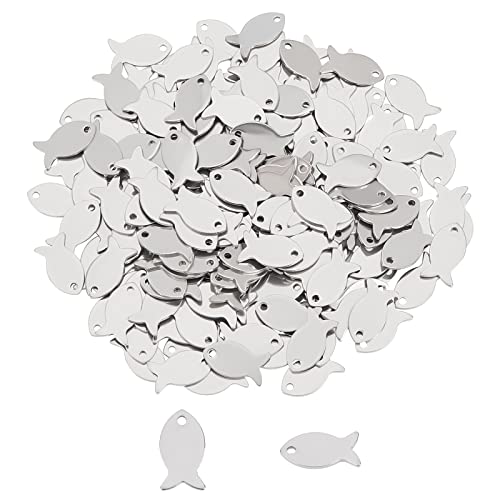 UNICRAFTALE 200pcs 304 Edelstahl Fisch Anhänger Metall Fisch Charms Silbertöne Kleine Loch Fisch Anhänger Für DIY Halsketten Schmuckherstellung 13.5x7x0.9mm, Loch 1.4 mm UNICRAFTALE 200pcs 304 Edelstahl Fisch Anhänger Metall Fisch Charms Silbertöne Kleine Loch Fisch Anhänger Für DIY Halsketten Schmuckherstellung 13.5x7x0.9mm, Loch 1.4 mm von UNICRAFTALE