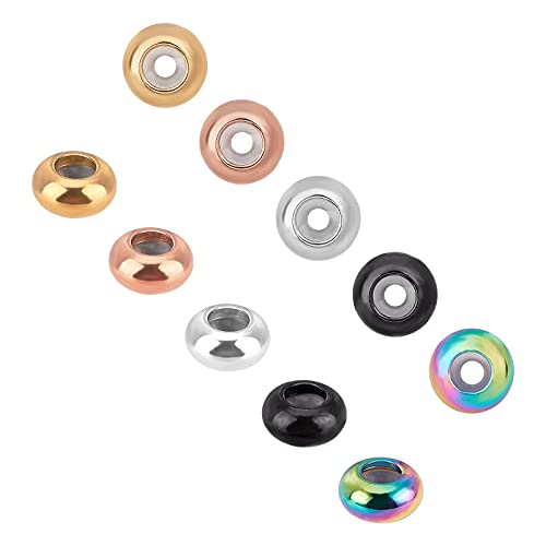 UNICRAFTALE 20pcs 5 Farben Rondelle Perlen Abstandhalter Vakuum Beschichtung Edelstahl Slider Perlen Armbänder Stopper Perlen Rondelle Spacer Bead Für Armband Halskette Schmuckherstellung UNICRAFTALE 20pcs 5 Farben Rondelle Perlen Abstandhalter Vakuum Beschichtung Edelstahl Slider Perlen Armbänder Stopper Perlen Rondelle Spacer Bead Für Armband Halskette Schmuckherstellung von UNICRAFTALE