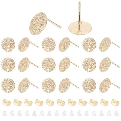 UNICRAFTALE 24 Stück 18 Karat Vergoldete Ohrstecker Ohrringe Flache Scheiben Ohrstecker Und 50 Stück Ohrmuttern Für Die Herstellung von Baumelnden Ohrringen Zum Selbermachen von Schmuck UNICRAFTALE 24 Stück 18 Karat Vergoldete Ohrstecker Ohrringe Flache Scheiben Ohrstecker Und 50 Stück Ohrmuttern Für Die Herstellung von Baumelnden Ohrringen Zum Selbermachen von Schmuck von UNICRAFTALE