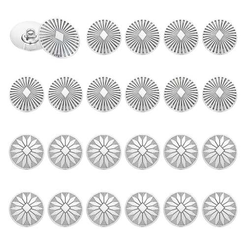 UNICRAFTALE 24 Stück 2 Stile Legierungs Ösen Knöpfe Metall Nähknöpfe Antik Silber Geschnitztes Muster Oval Blumen Knopf 1 Loch Näh Knöpfe Schmuckherstellung Zubehör 25x22 mm UNICRAFTALE 24 Stück 2 Stile Legierungs Ösen Knöpfe Metall Nähknöpfe Antik Silber Geschnitztes Muster Oval Blumen Knopf 1 Loch Näh Knöpfe Schmuckherstellung Zubehör 25x22 mm von UNICRAFTALE
