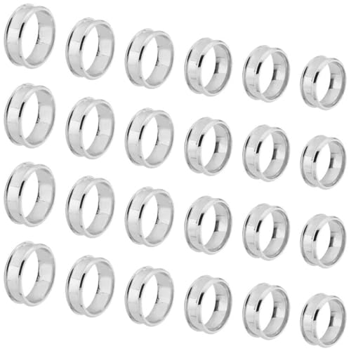 UNICRAFTALE 24 Stück 6 Größen Edelstahl Gerillter Fingerring Kern Rohlinge Ring Größe 7/8/9/10/11/12 Ring Kern Rohling Für Inlay Ring Schmuckherstellung Poliert Komfort Gerillter Fingerring Runder UNICRAFTALE 24 Stück 6 Größen Edelstahl Gerillter Fingerring Kern Rohlinge Ring Größe 7/8/9/10/11/12 Ring Kern Rohling Für Inlay Ring Schmuckherstellung Poliert Komfort Gerillter Fingerring Runder von UNICRAFTALE