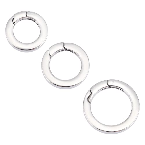 UNICRAFTALE 3 Stk 7 Gauge Karabiner Ringe Edelstahl Schnappverschlüsse Karabinerhaken Schlüsselanhänger Spring Gate Ringe Für Taschen Geldbörsen Schulterriemen Schlüsselanhänger von UNICRAFTALE