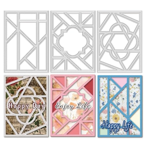 UNICRAFTALE 3 Stück Spleiß Stanzformen Mit Rechteckiger Hintergrundplatte Für Die Kartenherstellung Rahmen Scrapbook Metall Stanzungen Aus Karbonstahl Prägeschablonen Vorlage Für DIY Papieralbum Dekor UNICRAFTALE 3 Stück Spleiß Stanzformen Mit Rechteckiger Hintergrundplatte Für Die Kartenherstellung Rahmen Scrapbook Metall Stanzungen Aus Karbonstahl Prägeschablonen Vorlage Für DIY Papieralbum Dekor von UNICRAFTALE