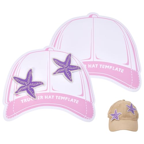 UNICRAFTALE 3 x Trucker-Hut-Schablone, bedruckte PVC-Vorlage, rosa, personalisierte Hut-Patches, Vorlagen, Hut-Patch, LKW-Kappen-Design, Patch-Layout zum Gestalten von Trucker-Hüten UNICRAFTALE 3 x Trucker-Hut-Schablone, bedruckte PVC-Vorlage, rosa, personalisierte Hut-Patches, Vorlagen, Hut-Patch, LKW-Kappen-Design, Patch-Layout zum Gestalten von Trucker-Hüten von UNICRAFTALE