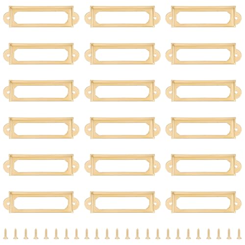UNICRAFTALE 30 Set 17.5mm Metall Etikettenhalter Rechteckiger Eisenrahmen Namenskartenrahmen Goldener Schubladenetikettenhalter Für Schubladen Aktenregale Und Schubladen Im Büro Und In Der Bibliothek UNICRAFTALE 30 Set 17.5mm Metall Etikettenhalter Rechteckiger Eisenrahmen Namenskartenrahmen Goldener Schubladenetikettenhalter Für Schubladen Aktenregale Und Schubladen Im Büro Und In Der Bibliothek von UNICRAFTALE