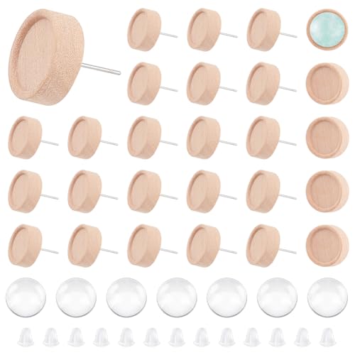 UNICRAFTALE 30 Set Cabochon Rohlinge Ohrringe Selber Machen Set Für Kuppelförmige Ohrstecker BurlyWood Zubehör Zum Herstellen von Ohrsteckern Mit Cabochons Zur Herstellung von DIY Ohrring Schmuck UNICRAFTALE 30 Set Cabochon Rohlinge Ohrringe Selber Machen Set Für Kuppelförmige Ohrstecker BurlyWood Zubehör Zum Herstellen von Ohrsteckern Mit Cabochons Zur Herstellung von DIY Ohrring Schmuck von UNICRAFTALE