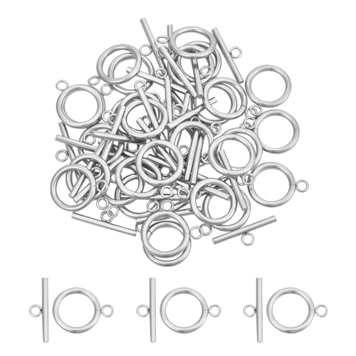 UNICRAFTALE 30 Set Knebelverschlüsse Zur Schmuckherstellung 304 Edelstahl Runde Knebelverschlüsse Verbindungsstücke Metallstangen Und Ringverschlüsse Kleine Halsketten Schmuckverschlüsse Verschlüsse UNICRAFTALE 30 Set Knebelverschlüsse Zur Schmuckherstellung 304 Edelstahl Runde Knebelverschlüsse Verbindungsstücke Metallstangen Und Ringverschlüsse Kleine Halsketten Schmuckverschlüsse Verschlüsse von UNICRAFTALE