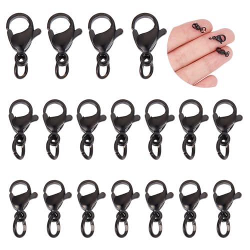 UNICRAFTALE 30 Stk 3 Größen Edelstahl Karabinerverschluss 9~12mm Schwarz Halskettenverschlüsse Kettenverschlüsse Schmuckverschlüsse Schmuckzubehör Verbindungs Für DIY Halsketten Schmuckherstellung UNICRAFTALE 30 Stk 3 Größen Edelstahl Karabinerverschluss 9~12mm Schwarz Halskettenverschlüsse Kettenverschlüsse Schmuckverschlüsse Schmuckzubehör Verbindungs Für DIY Halsketten Schmuckherstellung von UNICRAFTALE