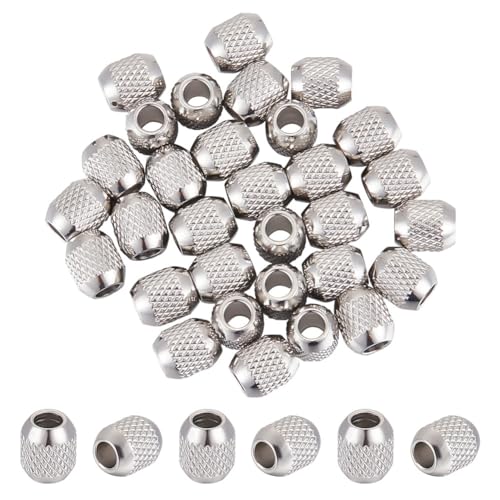 UNICRAFTALE 30 Stk Fass Perlen 6x5mm Edelstahl Abstandsperlen Strukturierte Perlen Zwischenperlen Säulen Perlen Metall Perlen Glatte Perlen Für DIY Armbänder Halsketten Schmuckherstellung UNICRAFTALE 30 Stk Fass Perlen 6x5mm Edelstahl Abstandsperlen Strukturierte Perlen Zwischenperlen Säulen Perlen Metall Perlen Glatte Perlen Für DIY Armbänder Halsketten Schmuckherstellung von UNICRAFTALE