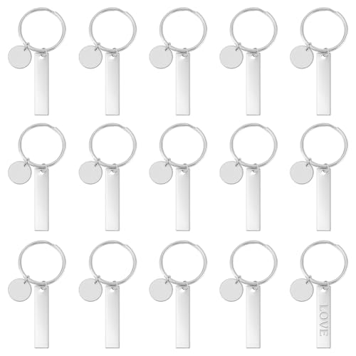 UNICRAFTALE 30 Stück Gravierbarer Metall Schlüsselanhänger Anhänger Rohling Stanzanhänger 7.1cm Edelstahl Schlüsselring Rohling Biegeringen Rechteckige Gravierte Blankoanhänger Für Bastelgeschenk UNICRAFTALE 30 Stück Gravierbarer Metall Schlüsselanhänger Anhänger Rohling Stanzanhänger 7.1cm Edelstahl Schlüsselring Rohling Biegeringen Rechteckige Gravierte Blankoanhänger Für Bastelgeschenk von UNICRAFTALE