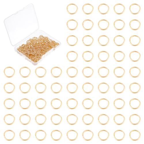 UNICRAFTALE 300 Stück 24 Karat Vergoldete Biegeringe Edelstahl Offene Biegeringe 8 mm Runde Ringe Metallverbindungsringe Für Die Herstellung von DIY Schmuck Und Schlüsselanhänger Zubehör UNICRAFTALE 300 Stück 24 Karat Vergoldete Biegeringe Edelstahl Offene Biegeringe 8 mm Runde Ringe Metallverbindungsringe Für Die Herstellung von DIY Schmuck Und Schlüsselanhänger Zubehör von UNICRAFTALE