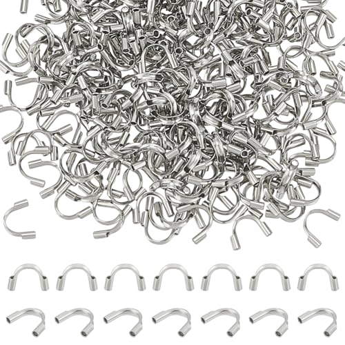 UNICRAFTALE 300 Stück Edelstahl U Förmiger Kabelschutz Drahtschutz Metall Fadenschutz Schlaufenschutz Loch 0.7mm Für Halsketten Armbänder Schmuckherstellung UNICRAFTALE 300 Stück Edelstahl U Förmiger Kabelschutz Drahtschutz Metall Fadenschutz Schlaufenschutz Loch 0.7mm Für Halsketten Armbänder Schmuckherstellung von UNICRAFTALE