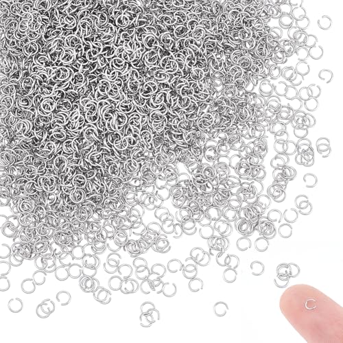 UNICRAFTALE 3000 Stück 3mm Biegeringe 26 Gauge 304 Edelstahl Offene Biegeringe Runde Biegeringe Schmuckzubehör Für DIY Armband Ohrring Schmuckherstellung Halskettenreparatur von UNICRAFTALE