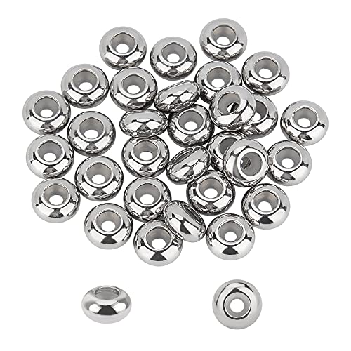 UNICRAFTALE 30pcs 8x4 mm Edelstahlperlen Mit Gummi Innen Schieberperlen Stopper Runde Perlen Für Halsketten Und Armbänder Edelstahl Farbe Für Schmuckherstellung Loch 2 mm UNICRAFTALE 30pcs 8x4 mm Edelstahlperlen Mit Gummi Innen Schieberperlen Stopper Runde Perlen Für Halsketten Und Armbänder Edelstahl Farbe Für Schmuckherstellung Loch 2 mm von UNICRAFTALE