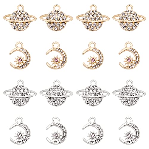 UNICRAFTALE 32 Stück 2 Stile 2 Farben Planeten Anhänger Halbmond Charms Legierungs Anhänger Mit Strass 15~15.5 mm Strass Planeten Charms Halbmond Halsketten Anhänger Für Die Schmuckherstellung UNICRAFTALE 32 Stück 2 Stile 2 Farben Planeten Anhänger Halbmond Charms Legierungs Anhänger Mit Strass 15~15.5 mm Strass Planeten Charms Halbmond Halsketten Anhänger Für Die Schmuckherstellung von UNICRAFTALE