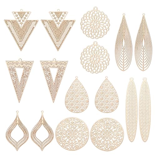 UNICRAFTALE 32 Stück Messing Hellgold Boho Filigran Anhänger Edelstahl Tropfenform Runde Charms Boho Filigran Anhänger Schmuckherstellung Charms Ohrring Charms Geschenk Für DIY Liebhaber 30~61 mm UNICRAFTALE 32 Stück Messing Hellgold Boho Filigran Anhänger Edelstahl Tropfenform Runde Charms Boho Filigran Anhänger Schmuckherstellung Charms Ohrring Charms Geschenk Für DIY Liebhaber 30~61 mm von UNICRAFTALE