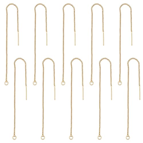 UNICRAFTALE 32 Stück Messing Ohrfäden 100 mm Goldene Ohrringe Faden Mit Schlaufen Baumelndes Gewinde Lange Kette Tropfen Ohrring Einfädler Für Damen Ohrringe Schmuckherstellung UNICRAFTALE 32 Stück Messing Ohrfäden 100 mm Goldene Ohrringe Faden Mit Schlaufen Baumelndes Gewinde Lange Kette Tropfen Ohrring Einfädler Für Damen Ohrringe Schmuckherstellung von UNICRAFTALE