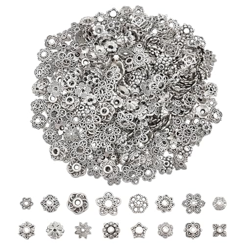 UNICRAFTALE 320 Stück 16 Stile Perlenkappen Tibetischen Stil Vintage Filigrane Blumen Perlenkappen Metallperlen Endkappen Abdeckung Abstandskappen Perlen Für Ohrringe Halsketten Armbänder UNICRAFTALE 320 Stück 16 Stile Perlenkappen Tibetischen Stil Vintage Filigrane Blumen Perlenkappen Metallperlen Endkappen Abdeckung Abstandskappen Perlen Für Ohrringe Halsketten Armbänder von UNICRAFTALE