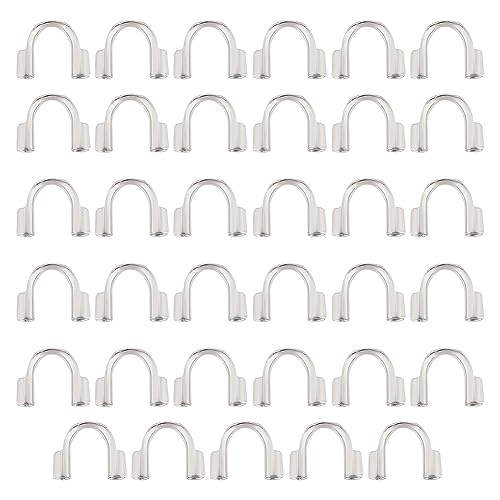 UNICRAFTALE 35 Stück Edelstahl-Drahtschutz, U-förmiger Drahtschutz, Schlaufen, Endspitze, Perlen, Drahtschutz für Schmuckherstellung, ca. 7 mm breit, Loch 0,7 mm UNICRAFTALE 35 Stück Edelstahl-Drahtschutz, U-förmiger Drahtschutz, Schlaufen, Endspitze, Perlen, Drahtschutz für Schmuckherstellung, ca. 7 mm breit, Loch 0,7 mm von UNICRAFTALE