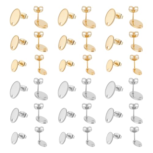 UNICRAFTALE 36 Stück 3 Größe 2 Farben Ovaler Ohrstecker Edelstahl Ohrstecker Mit Schlaufen Und Ohrmuttern Ohrstecker Metall DIY Ohrstecker Für Die Herstellung von Ohrringen Und Schmuck UNICRAFTALE 36 Stück 3 Größe 2 Farben Ovaler Ohrstecker Edelstahl Ohrstecker Mit Schlaufen Und Ohrmuttern Ohrstecker Metall DIY Ohrstecker Für Die Herstellung von Ohrringen Und Schmuck von UNICRAFTALE