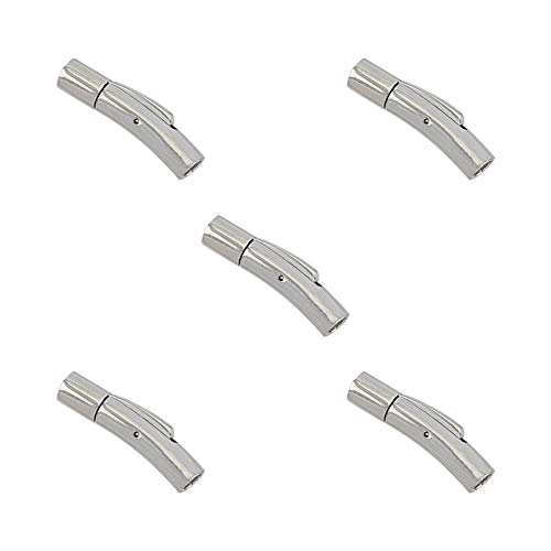 UNICRAFTALE 3mm Loch Bajonettverschlüsse 5 Sätze Edelstahl Armband Verschluss Leder Cord Endverschlüsse Schmuckverschluss Für Armbänder Halsketten Schnalle Schmuckherstellung von UNICRAFTALE