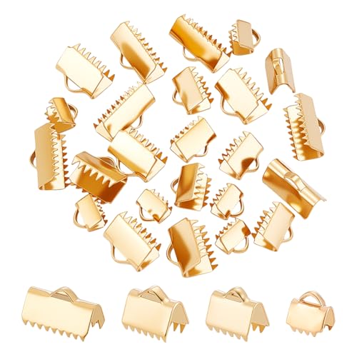 UNICRAFTALE 4 Größen 24 Stück Golden Rectangle Ribbon Ends Edelstahl Ribbon Clim Crimps Mit Loop Ribbon Ends Verschlussverschluss Leder Crimpenden Für Die Schmuckherstellung UNICRAFTALE 4 Größen 24 Stück Golden Rectangle Ribbon Ends Edelstahl Ribbon Clim Crimps Mit Loop Ribbon Ends Verschlussverschluss Leder Crimpenden Für Die Schmuckherstellung von UNICRAFTALE