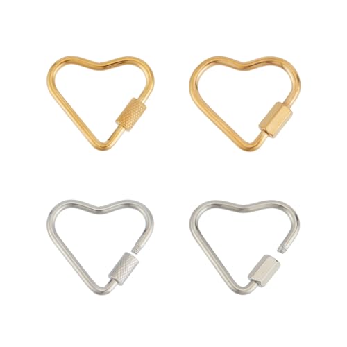 UNICRAFTALE 4 Stk 2 Stile 2 Farben 304 Edelstahl Schraub Karabiner Verschluss Metall Herz Verschluss Golden Schlüsselanhänger Verschlüsse Herz Haken Verschluss Für DIY Halsketten Schmuckherstellung UNICRAFTALE 4 Stk 2 Stile 2 Farben 304 Edelstahl Schraub Karabiner Verschluss Metall Herz Verschluss Golden Schlüsselanhänger Verschlüsse Herz Haken Verschluss Für DIY Halsketten Schmuckherstellung von UNICRAFTALE