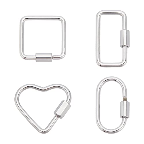 UNICRAFTALE 4 Stück 4 Stil Edelstahl Farbe Schraube Karabinerverschluss Charms 304 Edelstahl Schraube Verschluss Schlüsselanhänger Karabiner Charm Oval Herz Schlüsselanhänger Clip Schmuckherstellung UNICRAFTALE 4 Stück 4 Stil Edelstahl Farbe Schraube Karabinerverschluss Charms 304 Edelstahl Schraube Verschluss Schlüsselanhänger Karabiner Charm Oval Herz Schlüsselanhänger Clip Schmuckherstellung von UNICRAFTALE