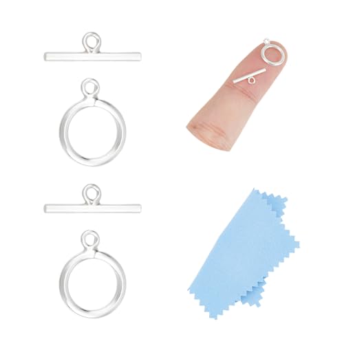 UNICRAFTALE 4 Stück 925 Sterlingsilber Knebelverschlüsse Runde Ring Knebelverschlüsse Für Armbänder T Stab Verschlussverschlüsse OT Endverschlüsse Biegeringe Verbinder Für Die DIY Schmuckherstellung UNICRAFTALE 4 Stück 925 Sterlingsilber Knebelverschlüsse Runde Ring Knebelverschlüsse Für Armbänder T Stab Verschlussverschlüsse OT Endverschlüsse Biegeringe Verbinder Für Die DIY Schmuckherstellung von UNICRAFTALE