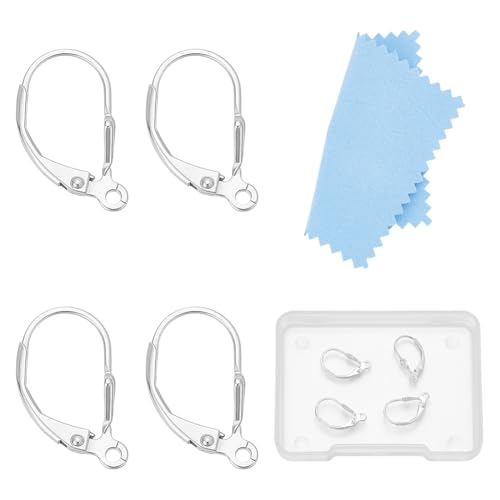 UNICRAFTALE 4 Stück 925 Sterlingsilber Ohrring Beschläge Hebelverschluss Metallohrring Schlichter Hebelverschluss Runder Huggie Reifen Französischer Ohrdraht Hebelverschlusshaken Schmuckherstellung UNICRAFTALE 4 Stück 925 Sterlingsilber Ohrring Beschläge Hebelverschluss Metallohrring Schlichter Hebelverschluss Runder Huggie Reifen Französischer Ohrdraht Hebelverschlusshaken Schmuckherstellung von UNICRAFTALE