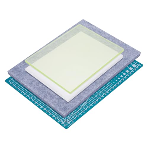 UNICRAFTALE 4 Stück Leder Stanzpads Schneidematte Schallabsorbierendes Pad Selbstheilende Schneide Gummi Lochmatte Kunststoff Stanzschneidebrett Für Lederarbeiten Heimwerker Bastelliebhaber (Groß) von UNICRAFTALE
