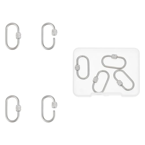 UNICRAFTALE 4 Stück Ovaler Verschluss Halsketten Verbindungsstück Mit Strasssteinen Anhänger Edelstahl Schraube Karabiner Schlüsselverschluss Metallverschluss Halsketten Verbindungshaken UNICRAFTALE 4 Stück Ovaler Verschluss Halsketten Verbindungsstück Mit Strasssteinen Anhänger Edelstahl Schraube Karabiner Schlüsselverschluss Metallverschluss Halsketten Verbindungshaken von UNICRAFTALE
