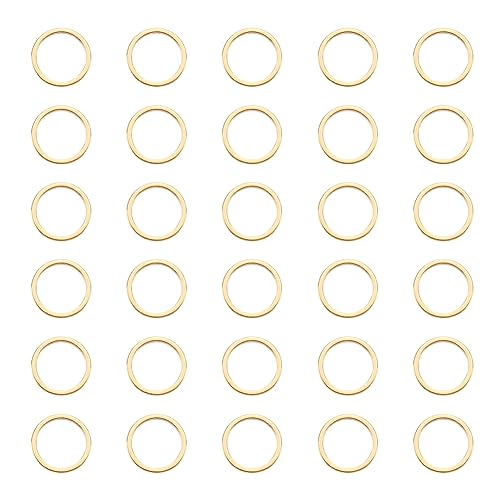 UNICRAFTALE 40 Stück 12 mm Durchmesser 304 Edelstahl Verbindungsring Metall O Ring Goldene Runde Ring Kreisrahmen Verbindungsring Schmuck Für Armband Halskette Schmuckherstellung von UNICRAFTALE