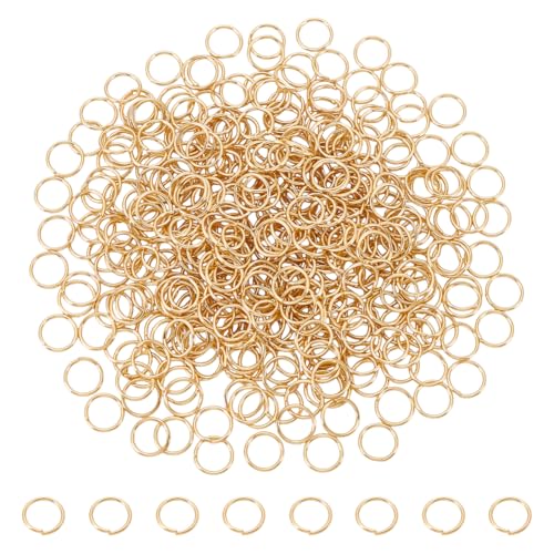 UNICRAFTALE 400 Stück 24 Karat Vergoldete Biegeringe Edelstahl Offene Biegeringe 8mm Runde Ringe Metallverbinderringe Zur Schmuckherstellung Und als Zubehör Für Ohrringe Armbänder Schlüsselanhänger UNICRAFTALE 400 Stück 24 Karat Vergoldete Biegeringe Edelstahl Offene Biegeringe 8mm Runde Ringe Metallverbinderringe Zur Schmuckherstellung Und als Zubehör Für Ohrringe Armbänder Schlüsselanhänger von UNICRAFTALE