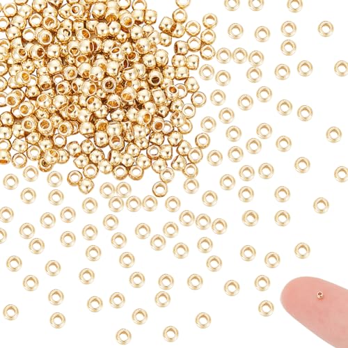 UNICRAFTALE 400 Stück 24K Vergoldet Runde Quetschperlen 2 mm Edelstahl Abstandsperlen Klemmenden Rondelle Perlen Winzige Quetschperlen Goldene Perlen Metallperlen Für Die Herstellung DIY Armbändern UNICRAFTALE 400 Stück 24K Vergoldet Runde Quetschperlen 2 mm Edelstahl Abstandsperlen Klemmenden Rondelle Perlen Winzige Quetschperlen Goldene Perlen Metallperlen Für Die Herstellung DIY Armbändern von UNICRAFTALE