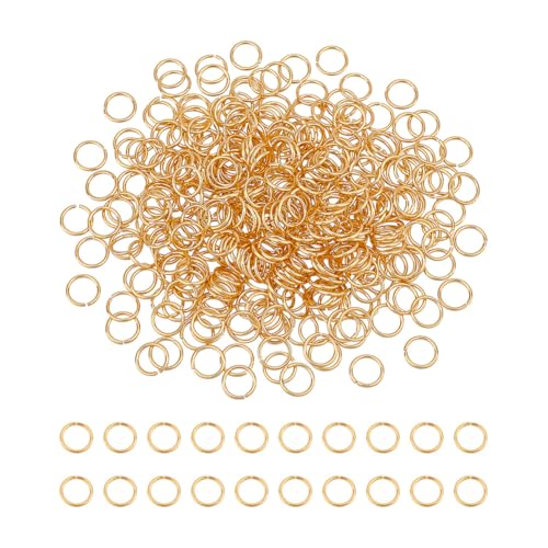 UNICRAFTALE 400 Stück Biegeringe 18 Karat Vergoldet Offene Biegeringe 6mm Runde Ringe Metallverbinderringe Für Die Herstellung von DIY Schmuck Und Schlüsselanhänger Zubehör Ohrringe Armbänder Anhänger UNICRAFTALE 400 Stück Biegeringe 18 Karat Vergoldet Offene Biegeringe 6mm Runde Ringe Metallverbinderringe Für Die Herstellung von DIY Schmuck Und Schlüsselanhänger Zubehör Ohrringe Armbänder Anhänger von UNICRAFTALE